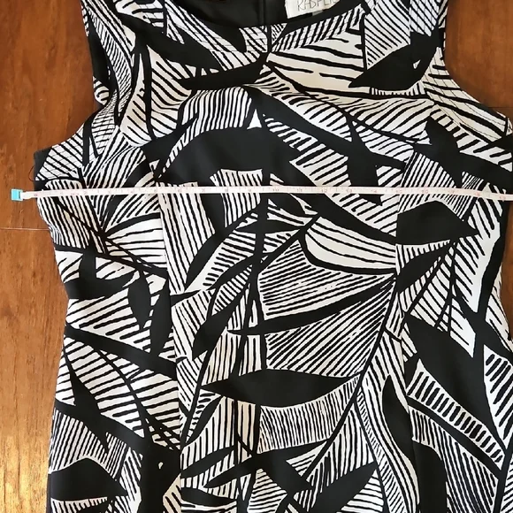 Kasper Black and White Midi Dress with Sophisticated Style - Picture 8 of 10